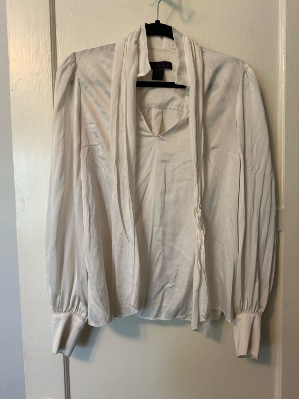 La Femme En Noir Victorian Blouse in Ivory